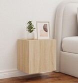 VidaXL Tv-wandmeubel met LED-verlichting 40,5x35x40 cm sonoma eiken