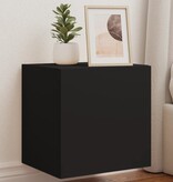 VidaXL Tv-wandmeubel met LED-verlichting 40,5x35x40 cm zwart
