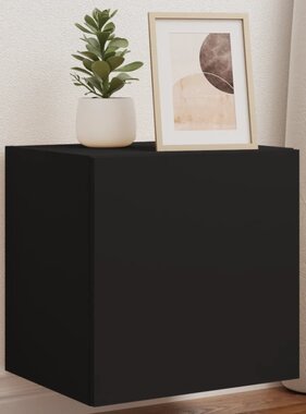 VidaXL Tv-wandmeubel met LED-verlichting 40,5x35x40 cm zwart