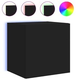 VidaXL Tv-wandmeubel met LED-verlichting 40,5x35x40 cm zwart