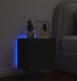 vidaXL Tv-wandmeubel met LED-verlichting 40,5x35x40 cm zwart