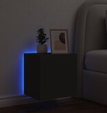 VidaXL Tv-wandmeubel met LED-verlichting 40,5x35x40 cm zwart