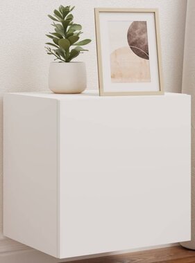 VidaXL Tv-wandmeubelen met LED-verlichting 2 st 40,5x35x40 cm wit