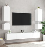 VidaXL Tv-wandmeubelen met LED-verlichting 2 st 40,5x35x40 cm wit