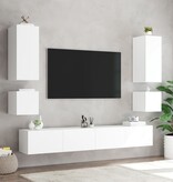 vidaXL Tv-wandmeubelen met LED-verlichting 2 st 40,5x35x40 cm wit