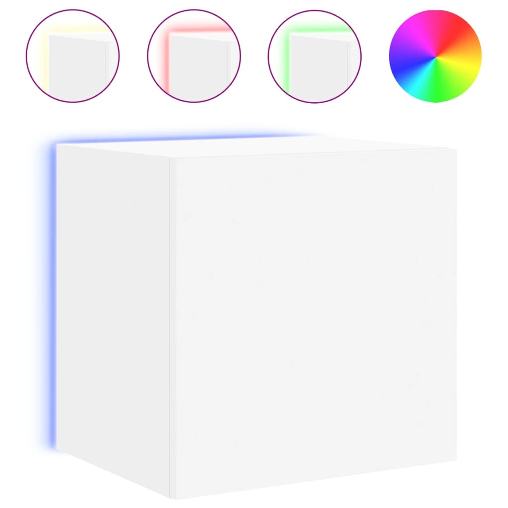 VidaXL Tv-wandmeubel met LED-verlichting 40,5x35x40 cm wit