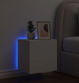 vidaXL Tv-wandmeubel met LED-verlichting 40,5x35x40 cm wit