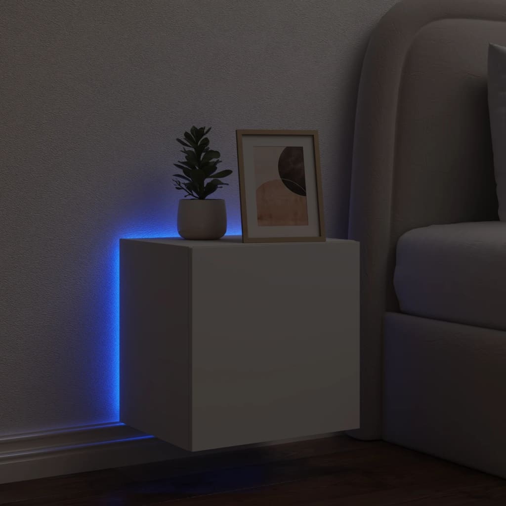 VidaXL Tv-wandmeubel met LED-verlichting 40,5x35x40 cm wit