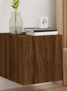 VidaXL Tv-wandmeubelen met LED 2 st 30,5x35x30 cm bruineikenkleurig