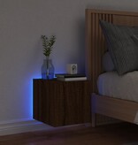 vidaXL Tv-wandmeubel met LED-verlichting 30,5x35x30 cm bruineiken