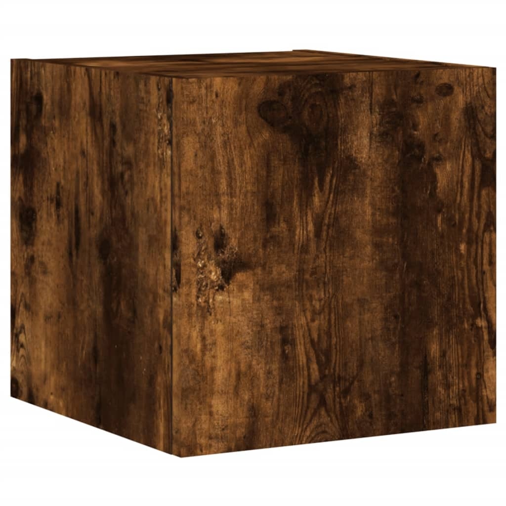 VidaXL Tv-wandmeubel met LED-verlichting 30,5x35x30 cm gerookt eiken