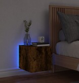 vidaXL Tv-wandmeubel met LED-verlichting 30,5x35x30 cm gerookt eiken