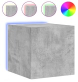 VidaXL Tv-wandmeubel met LED-verlichting 30,5x35x30 cm betongrijs