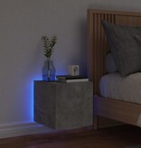 vidaXL Tv-wandmeubel met LED-verlichting 30,5x35x30 cm betongrijs