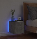 VidaXL Tv-wandmeubel met LED-verlichting 30,5x35x30 cm betongrijs