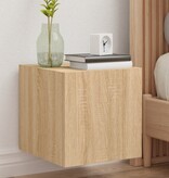 VidaXL Tv-wandmeubel met LED-verlichting 30,5x35x30 cm sonoma eiken