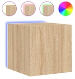 VidaXL Tv-wandmeubel met LED-verlichting 30,5x35x30 cm sonoma eiken