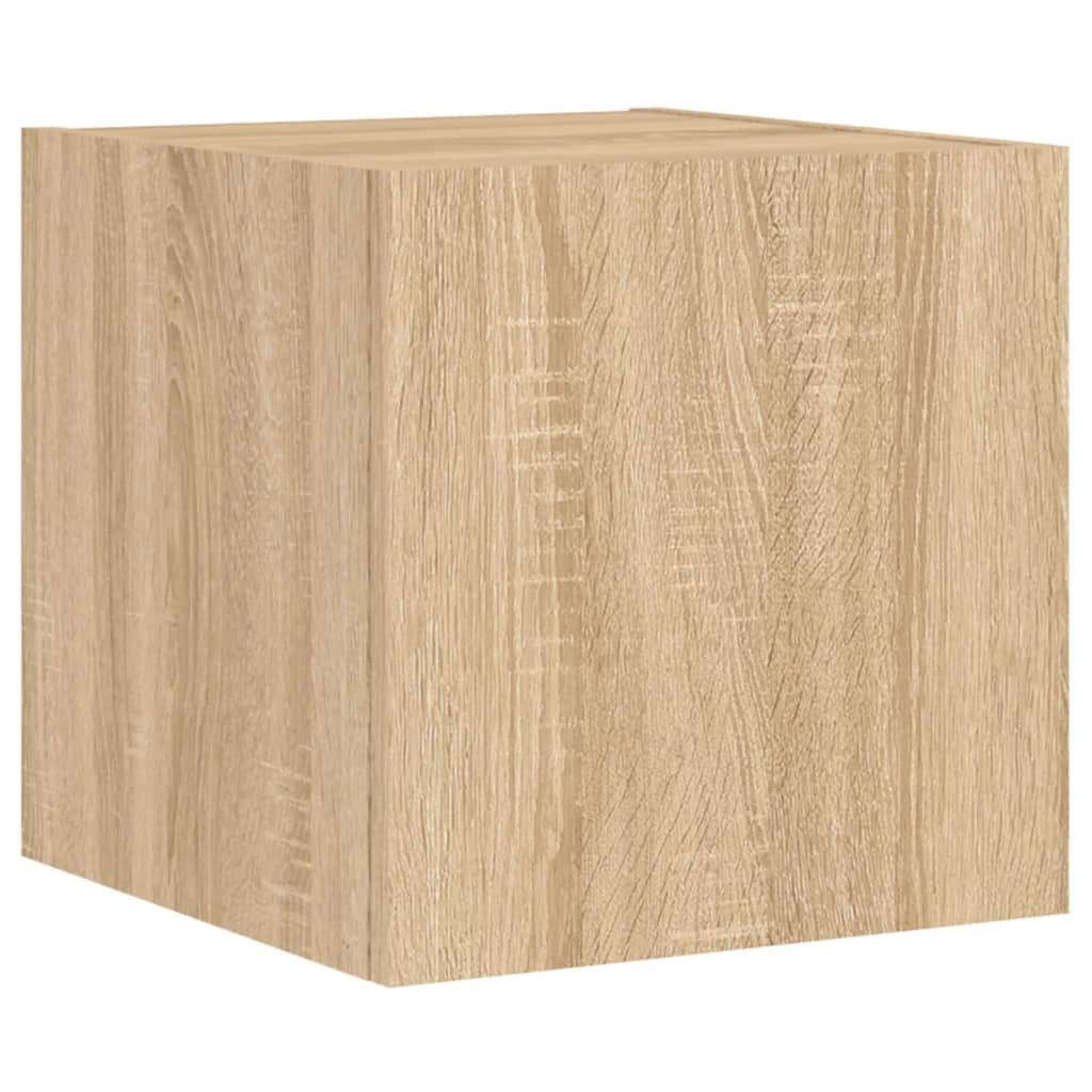 VidaXL Tv-wandmeubel met LED-verlichting 30,5x35x30 cm sonoma eiken