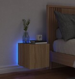 VidaXL Tv-wandmeubel met LED-verlichting 30,5x35x30 cm sonoma eiken