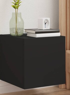 VidaXL Tv-wandmeubels met LED-verlichting 2 st 30,5x35x30 cm zwart