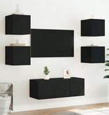 VidaXL Tv-wandmeubels met LED-verlichting 2 st 30,5x35x30 cm zwart
