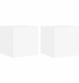 VidaXL Tv-wandmeubels met LED-verlichting 2 st 30,5x35x30 cm wit