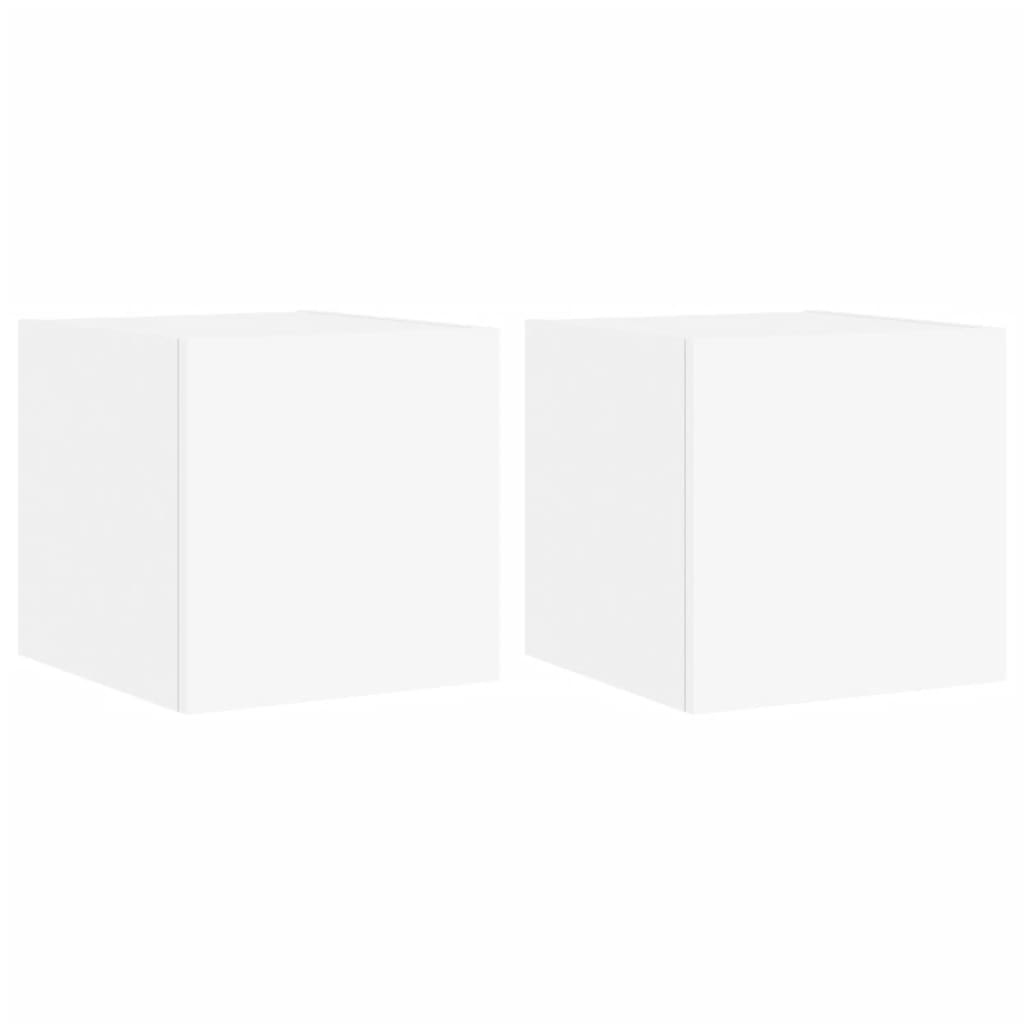 VidaXL Tv-wandmeubels met LED-verlichting 2 st 30,5x35x30 cm wit