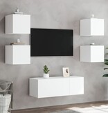 VidaXL Tv-wandmeubels met LED-verlichting 2 st 30,5x35x30 cm wit