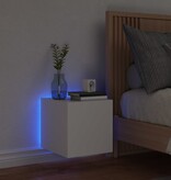 VidaXL Tv-wandmeubel met LED-verlichting 100x35x30 cm wit