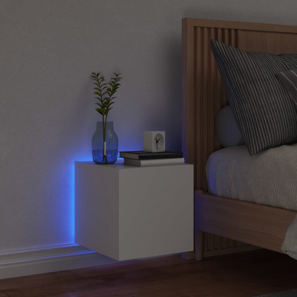 VidaXL Tv-wandmeubel met LED-verlichting 100x35x30 cm wit