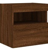 VidaXL Tv-wandmeubel met LED-verlichting 40x30x40 cm bruineikenkleurig