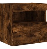 VidaXL Tv-wandmeubel met LED-verlichting 40x30x40 cm gerookt eiken