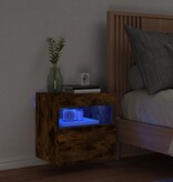 VidaXL Tv-wandmeubel met LED-verlichting 40x30x40 cm gerookt eiken