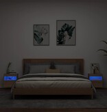 VidaXL Tv-wandmeubels met LED 2 st 40x30x40 cm sonoma eikenkleurig
