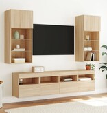 VidaXL Tv-wandmeubels met LED 2 st 40x30x40 cm sonoma eikenkleurig