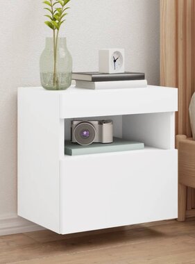 VidaXL Tv-wandmeubels met LED-verlichting 2 st 40x30x40 cm wit