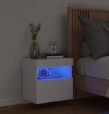 vidaXL Tv-wandmeubel met LED-verlichting 40x30x40 cm wit