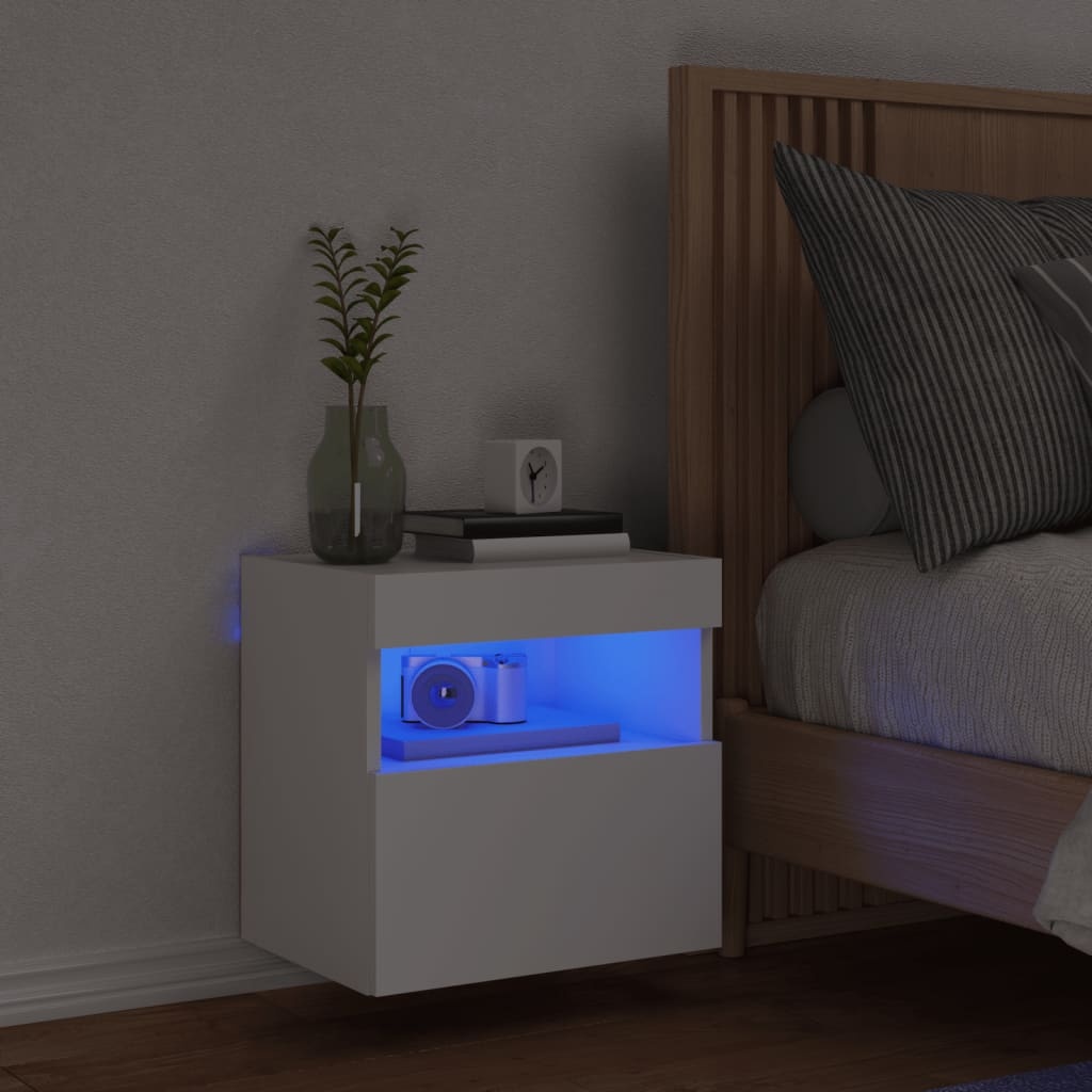 VidaXL Tv-wandmeubel met LED-verlichting 40x30x40 cm wit