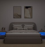 vidaXL Nachtkastjes met LED's 2 st wandgemonteerd sonoma eikenkleurig
