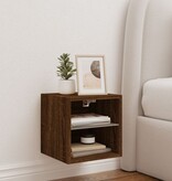 VidaXL Tv-wandmeubel met LED-verlichting 30x28,5x30 cm bruineikenkleur