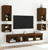 VidaXL Tv-wandmeubel met LED-verlichting 30x28,5x30 cm bruineikenkleur