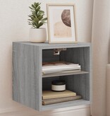 VidaXL Tv-wandmeubel met LED-verlichting 30x28,5x30 cm grijs sonoma