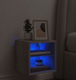 VidaXL Tv-wandmeubel met LED-verlichting 30x28,5x30 cm grijs sonoma