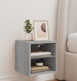 VidaXL Tv-wandmeubel met LED-verlichting 30x28,5x30 cm grijs sonoma