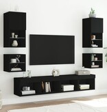 VidaXL Tv-wandmeubels met LED-verlichting 2 st 30x28,5x30 cm zwart