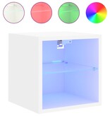 VidaXL Tv-meubel met LED-verlichting 30x28,5x30 cm wit