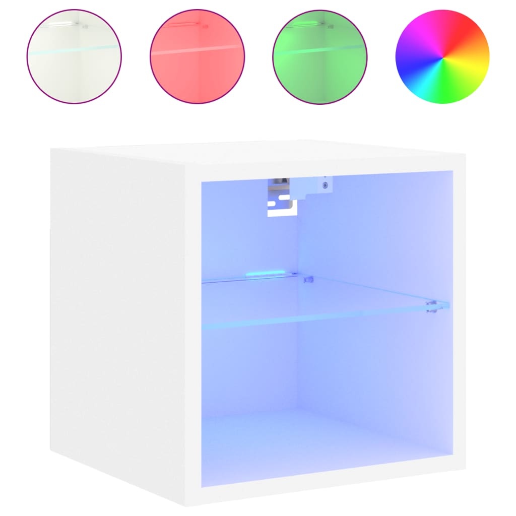 VidaXL Tv-meubel met LED-verlichting 30x28,5x30 cm wit