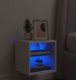 VidaXL Tv-meubel met LED-verlichting 30x28,5x30 cm wit