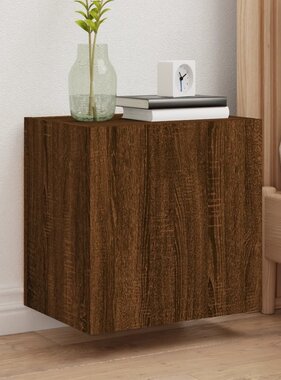 VidaXL Tv-wandmeubels 2 st 40,5x30x40 cm bewerkt hout bruineikenkleur