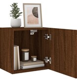 VidaXL Tv-wandmeubels 2 st 40,5x30x40 cm bewerkt hout bruineikenkleur